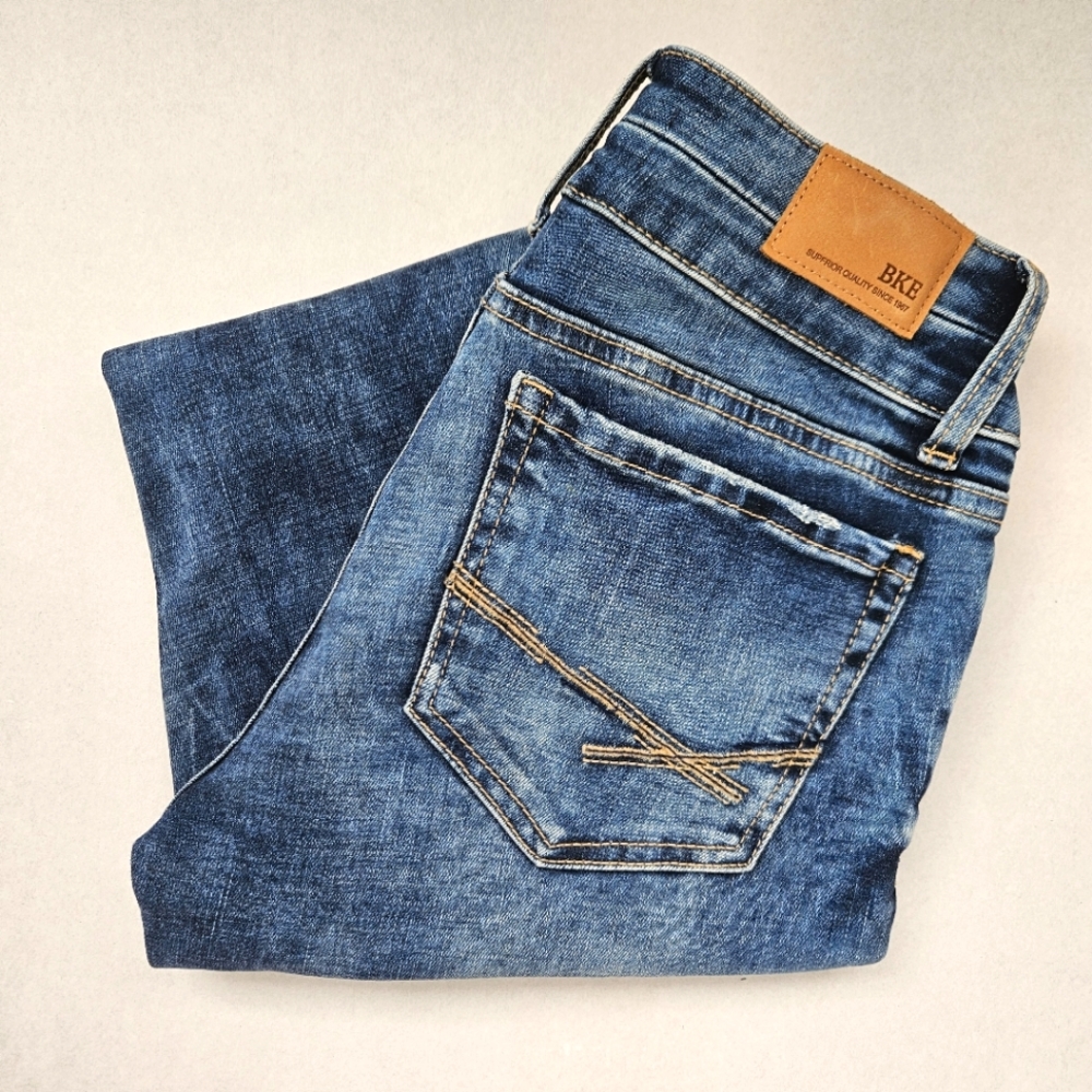 BKE WOMENS JEANS 26X29.5 MID-RISE SKINNY SLIM-FIT